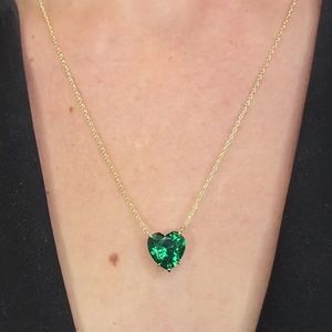 Brand new Melinda Maria The Allison Emerald Heart Necklace